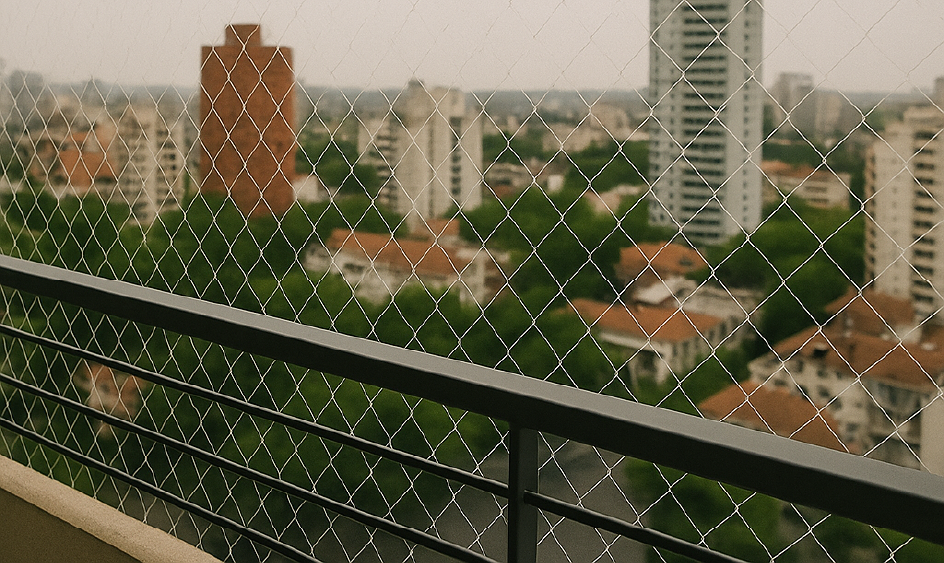 Instalación de mallas de seguridad en balcones